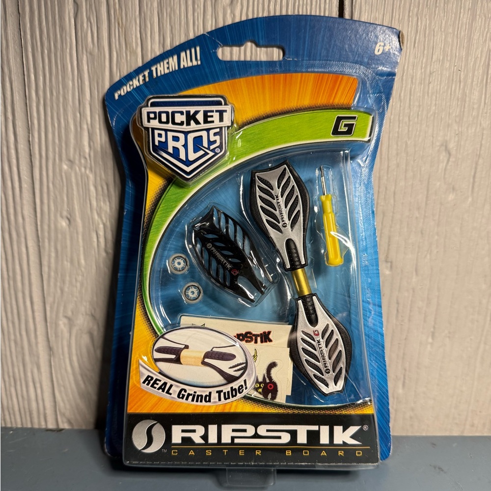 Pocket Pros Ripstik Caster Board G Black Silver Rare Finger Toys